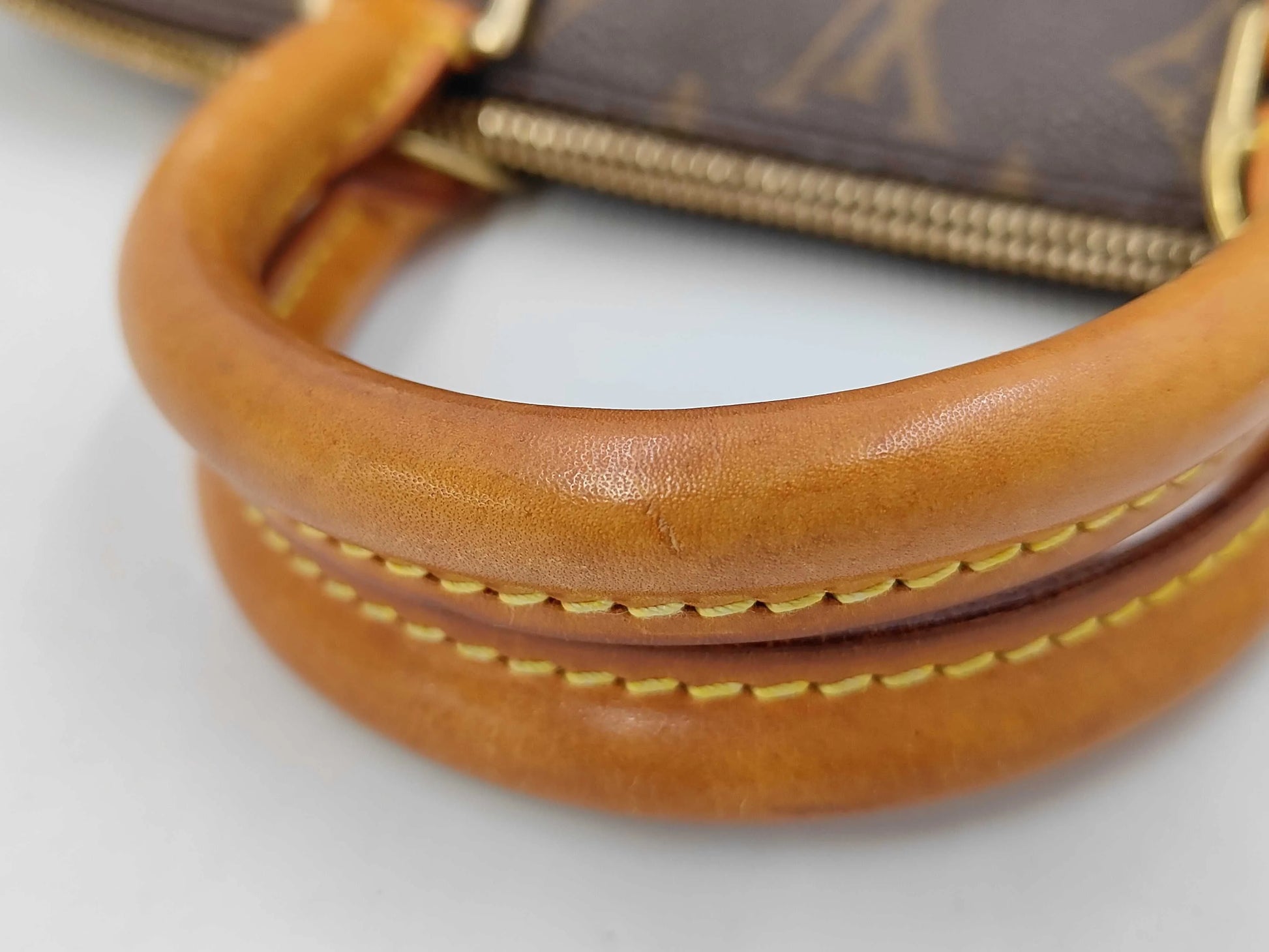 Louis Vuitton Alma Monogram, Brown, Canvas, Handbag