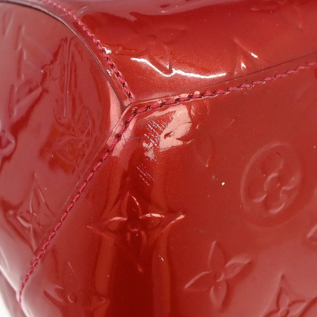 Louis Vuitton Sherwood Monogram, Red, Patent Leather, Handbag