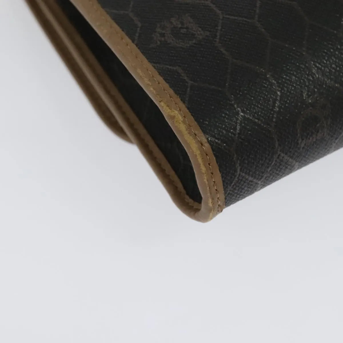 Christian Dior Vintage Honeycomb chain Canvas, Black, Canvas, Shoulder Bag