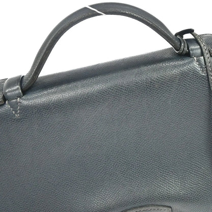 Hermes Sac a Depeches Courchevel, Navy, Leather, Handbag