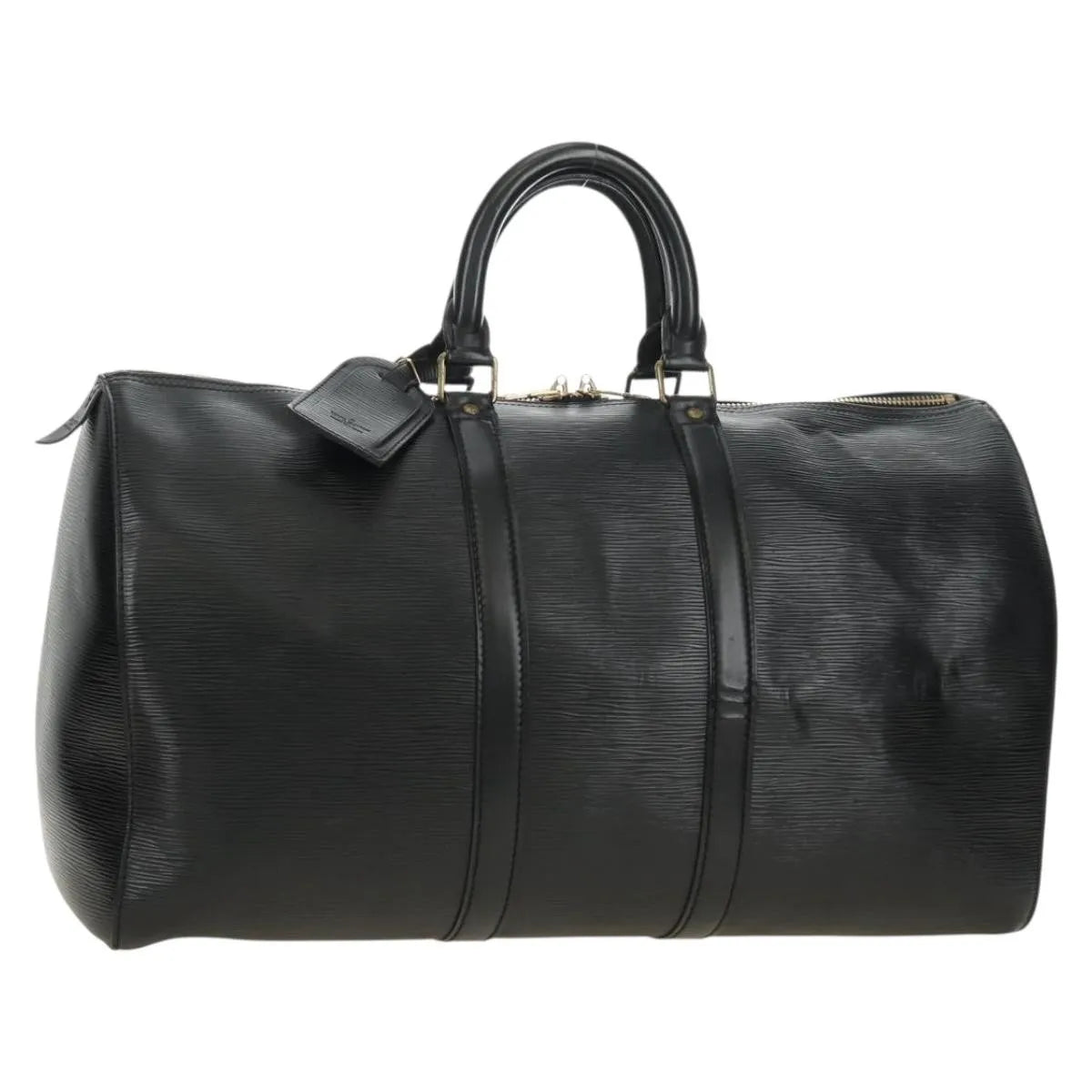 Louis Vuitton Keepall Epi Leather, Black, Leather, Travel Bag