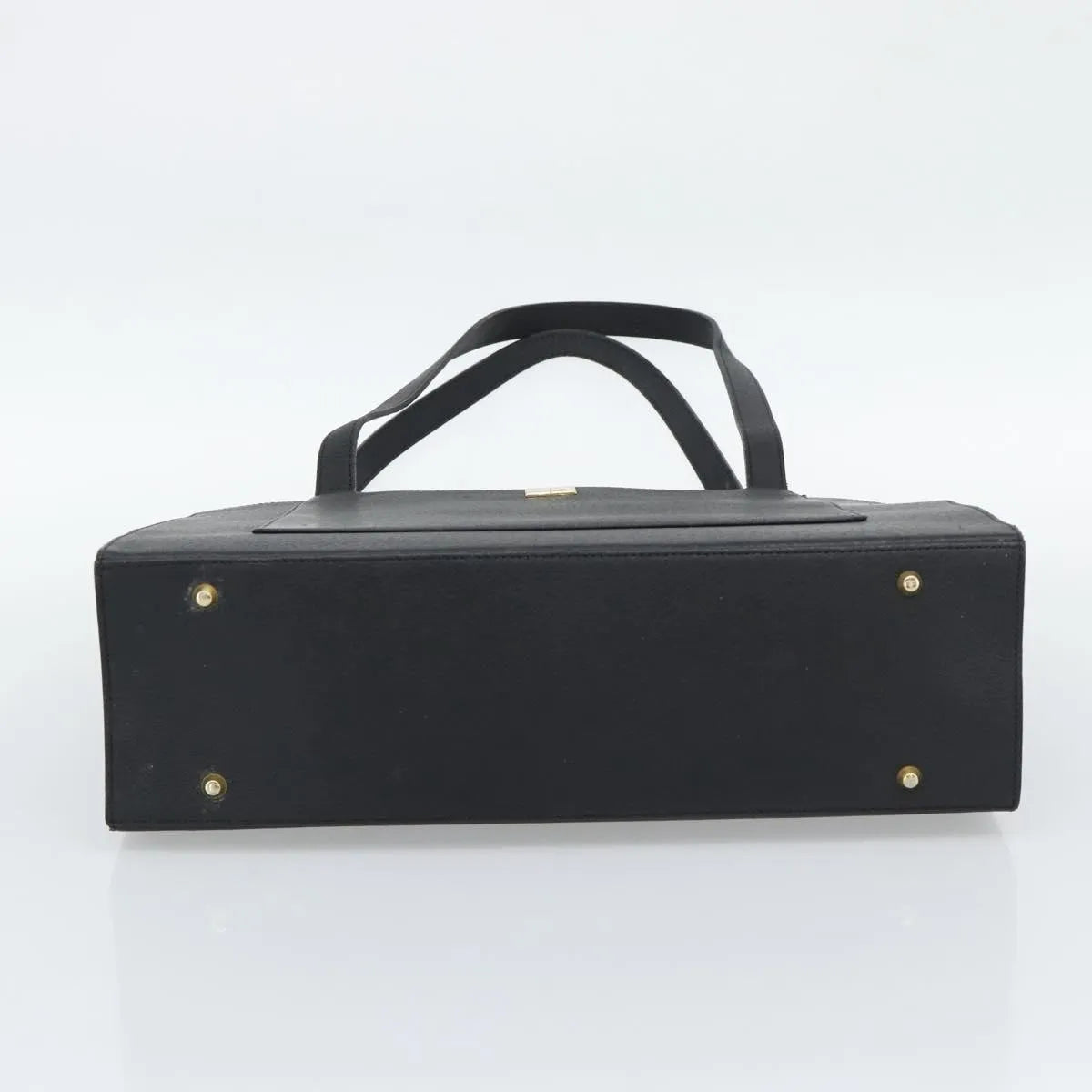 Saint Laurent Vintage Leather, Black, Leather, Tote Bag