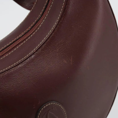 cartier Vintage must de Cartier Leather, Burgundy, Leather, Shoulder Bag