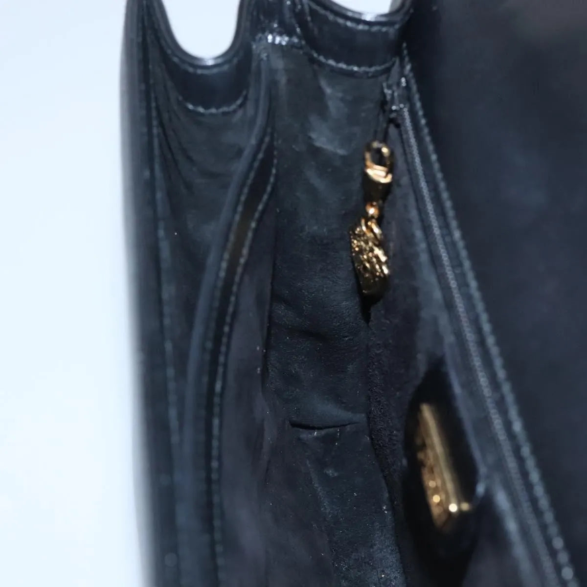 Gucci Vintage Leather, Black, Leather, Handbag