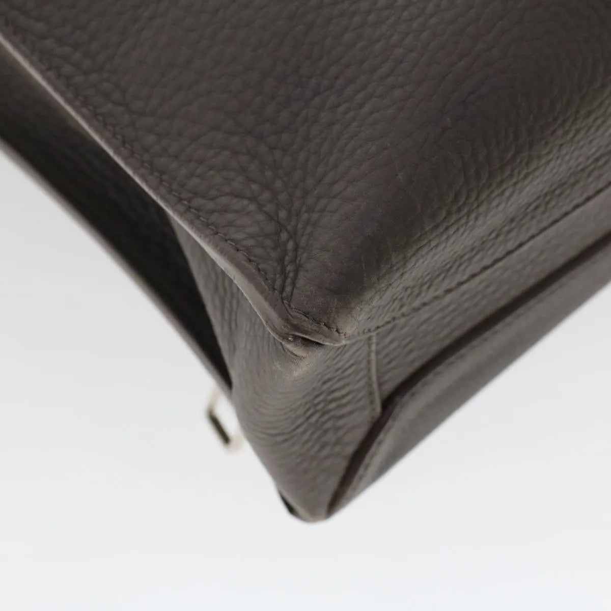 Louis Vuitton Naxos Leather, Gray, Leather, Shoulder Bag