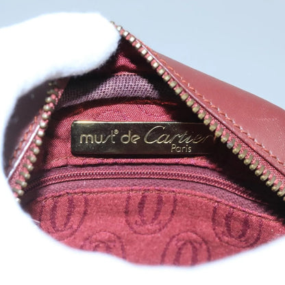 cartier Must de Cartier Leather, Burgundy, Leather, Shoulder Bag