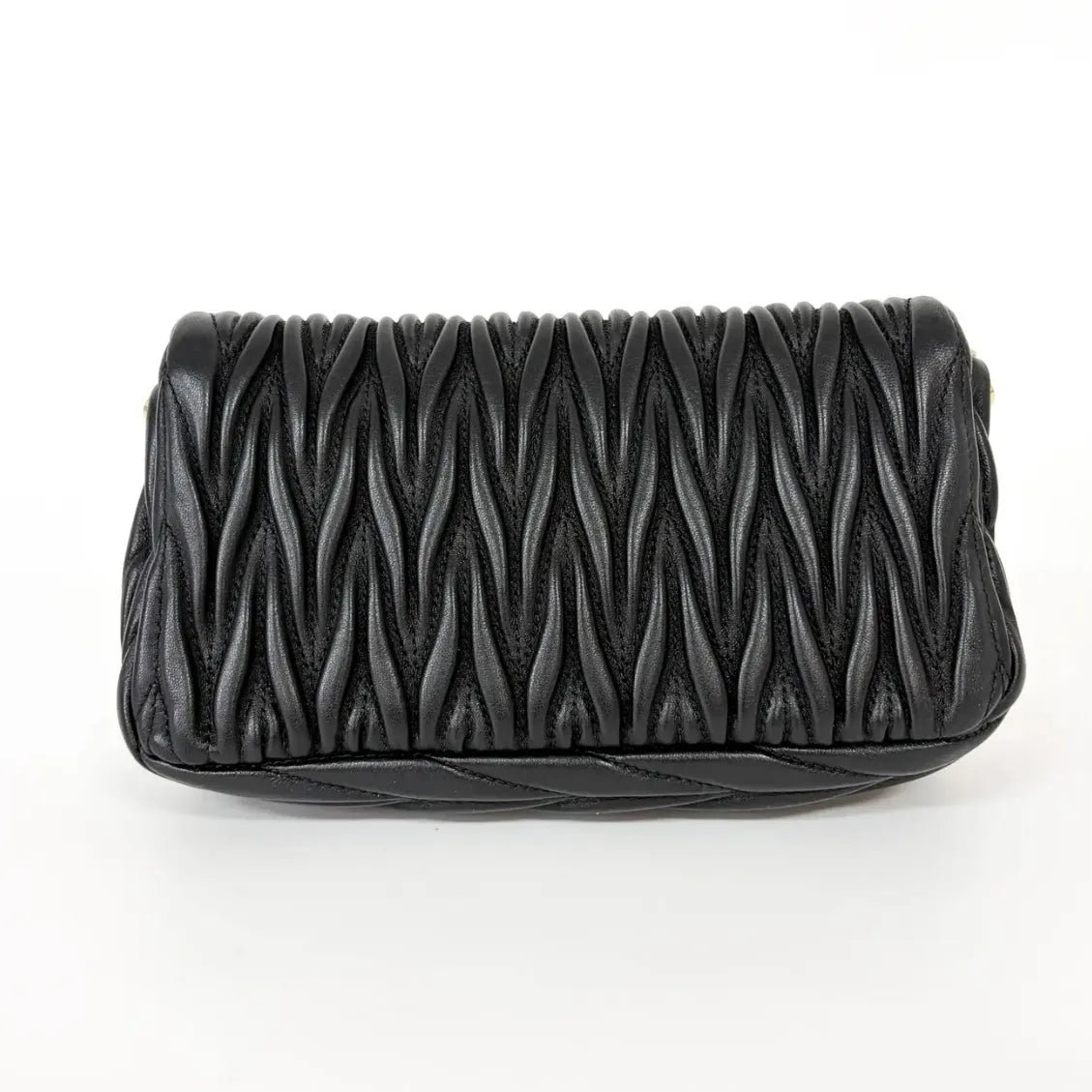 Miu Miu Nappa Matelassè Leather, Black, Leather, Handbag