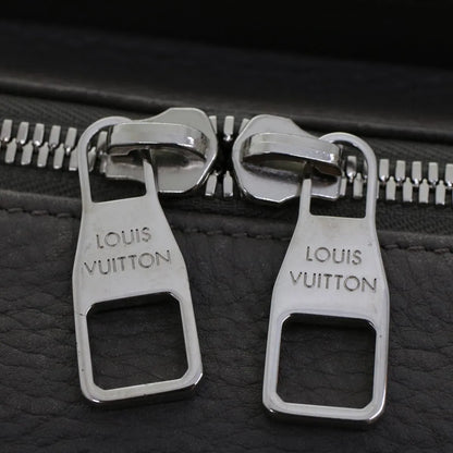 Louis Vuitton Naxos Leather, Gray, Leather, Shoulder Bag