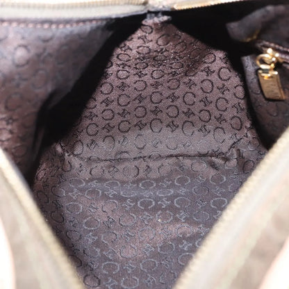 Celine C Macadam Suede and Leather, Green, Suede, Handbag