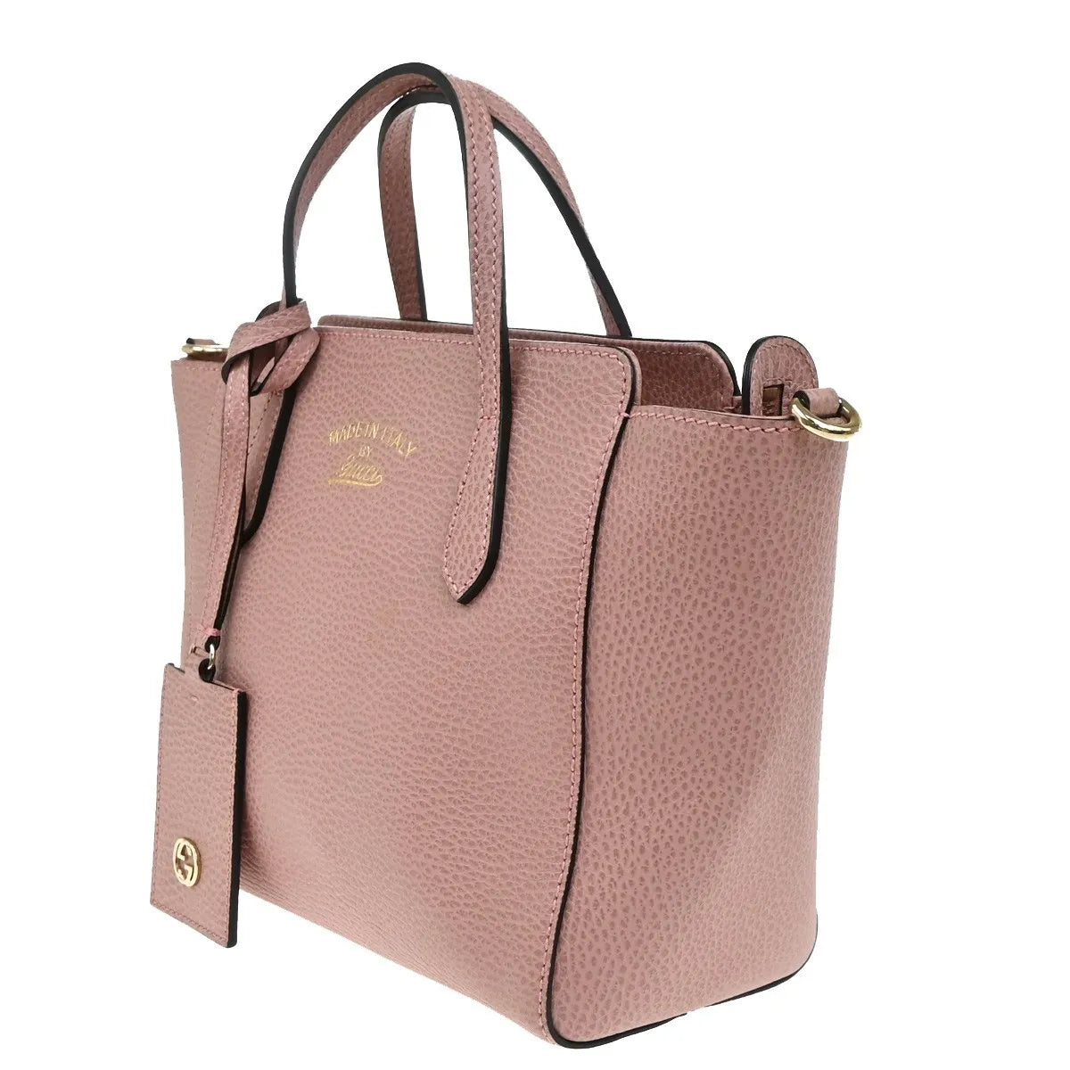 Gucci Swing Pebbled Leather, Pink, Leather, Handbag