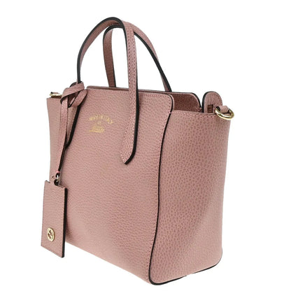 Gucci Swing Pebbled Leather, Pink, Leather, Handbag
