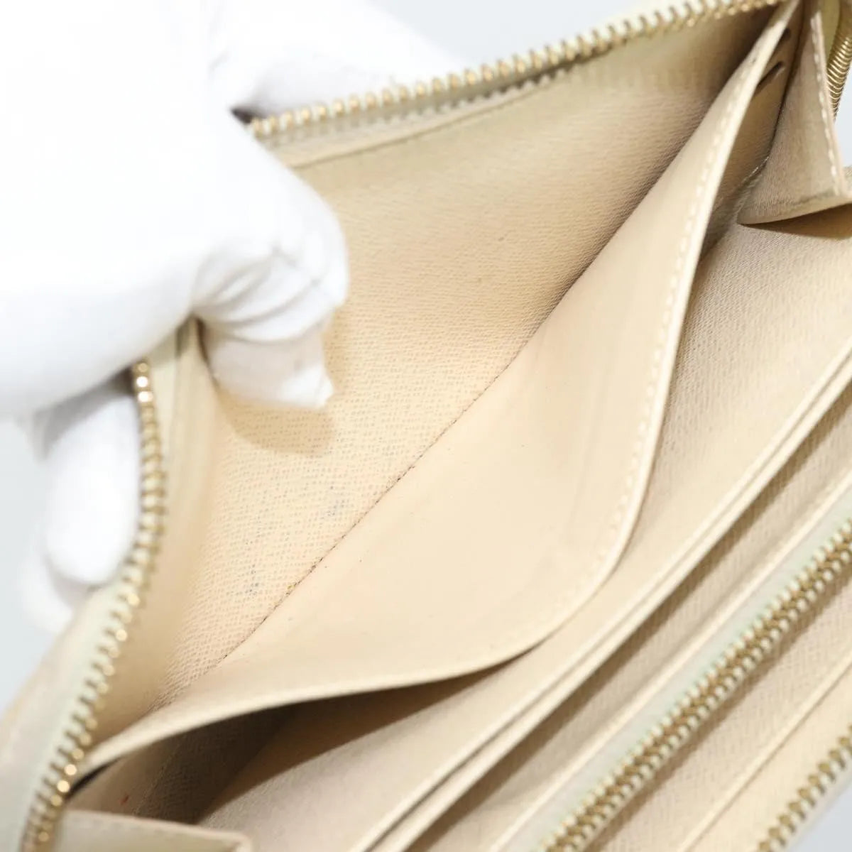 Louis Vuitton Zippy Organizer Damier Ebene, Beige, Canvas, Wallet