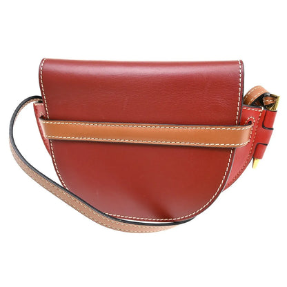 Loewe Gate Leather, Burgundy, Leather, Shoulder Bag