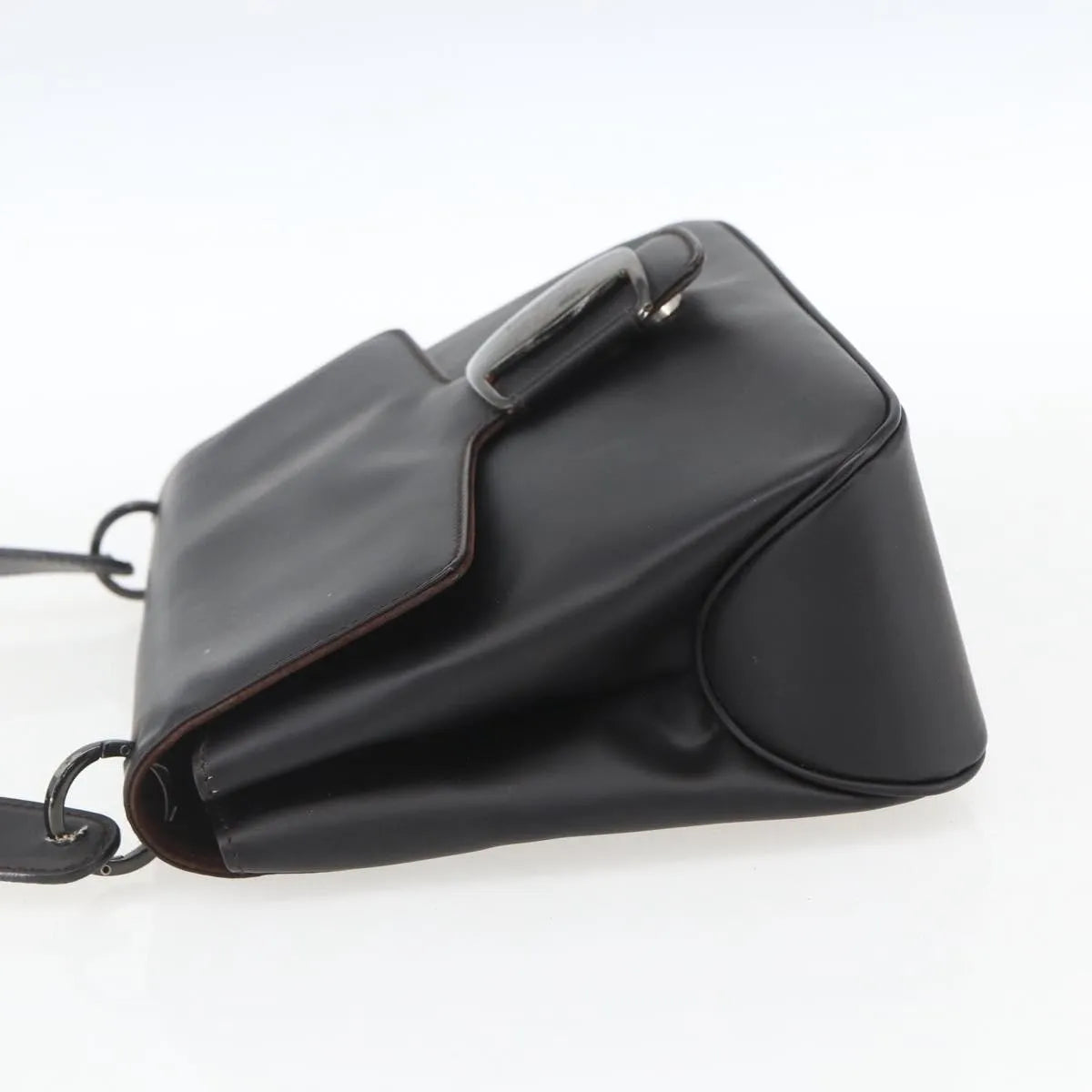 Salvatore Ferragamo Vala Leather, Black, Leather, Shoulder Bag