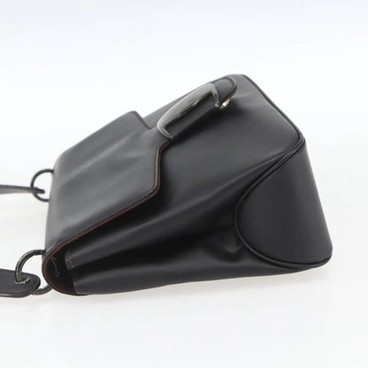 Salvatore Ferragamo Vala Leather, Black, Leather, Shoulder Bag