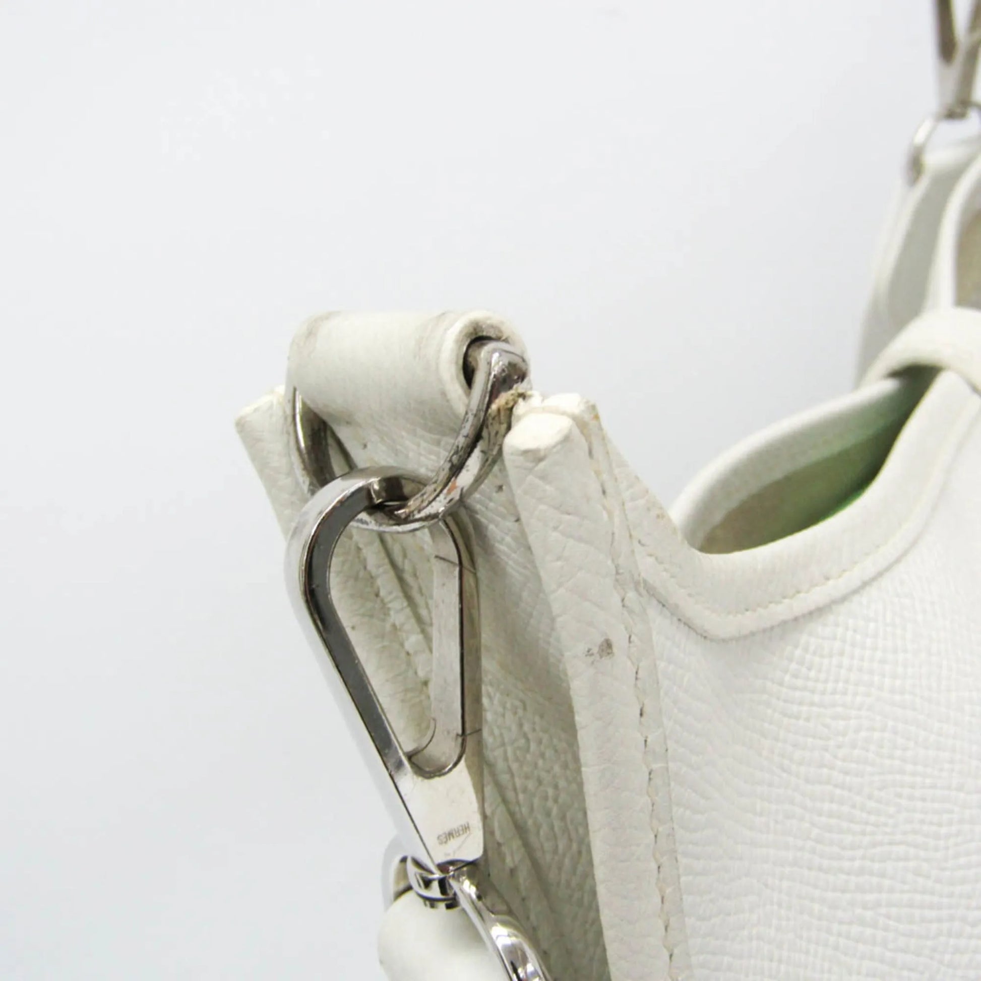 Hermes Evelyne Bag Gen II Epsom, White, Leather, Shoulder Bag