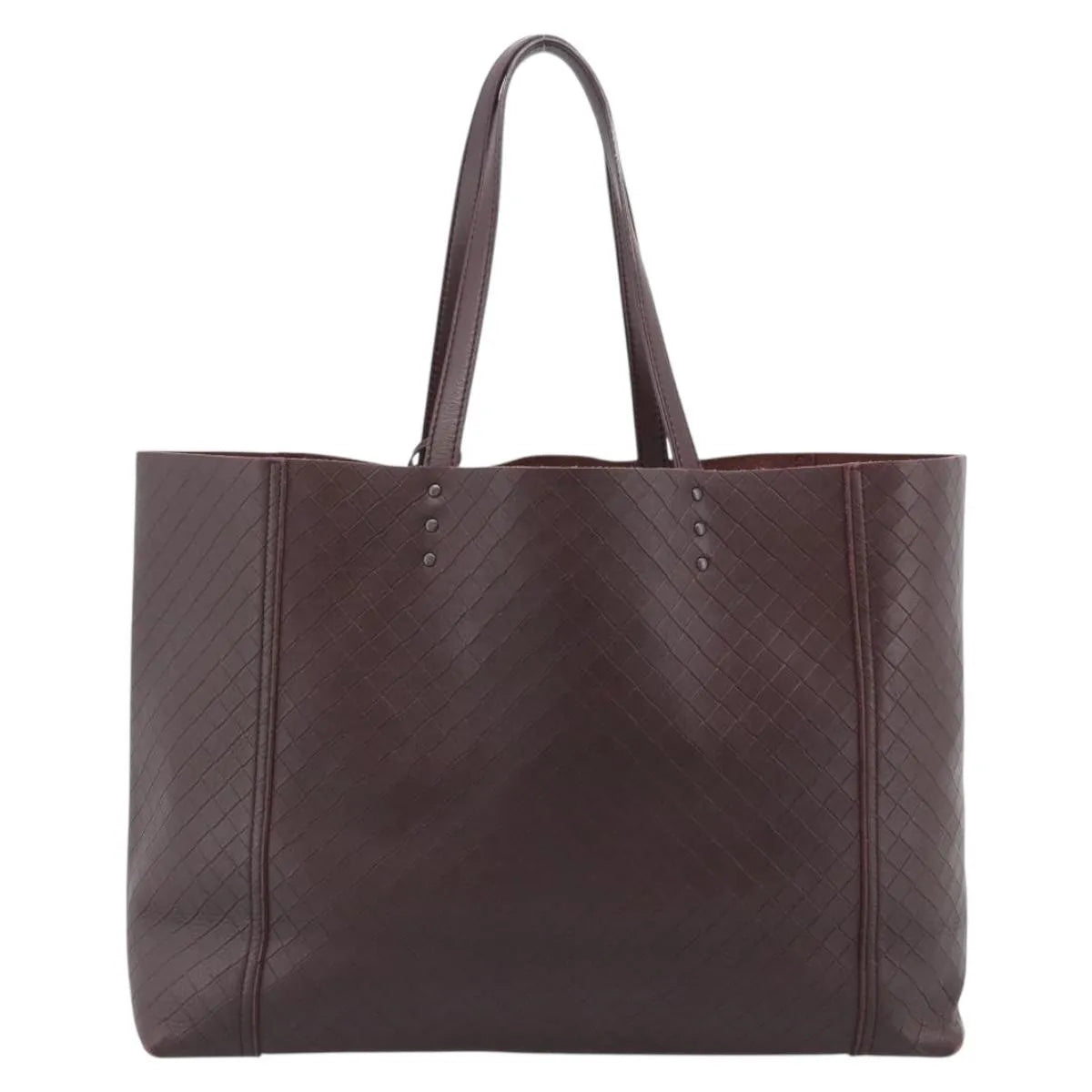 Bottega Veneta Intrecciomirage Tote Leather, Brown, Leather, Tote Bag