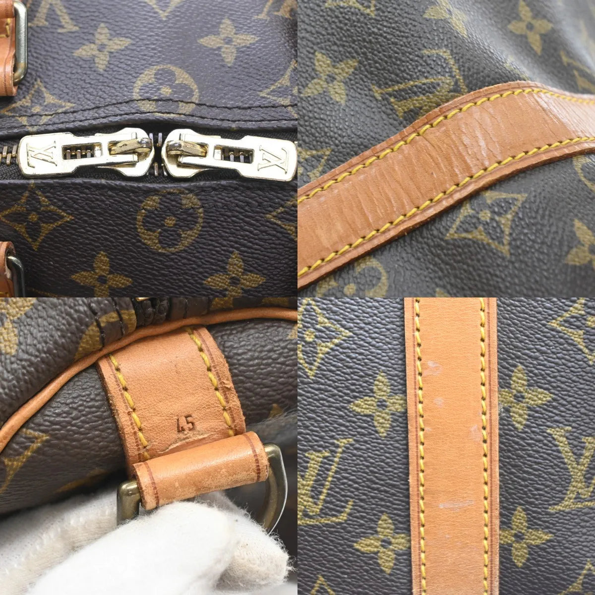 Louis Vuitton Keepall Bandoulière Monogram, Brown, Canvas, Travel Bag
