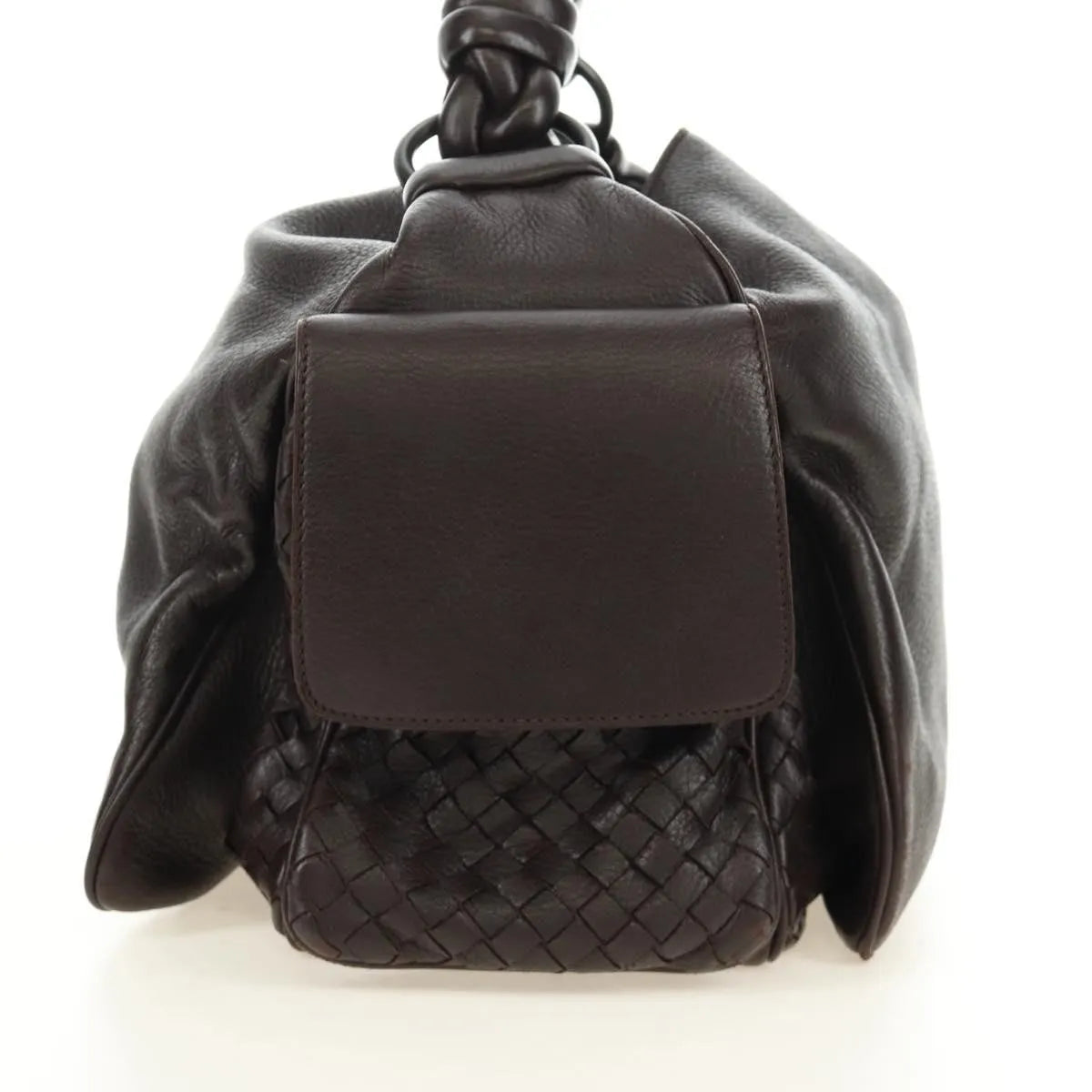 Bottega Veneta Cocker Hobo Leather, Brown, Leather, Handbag