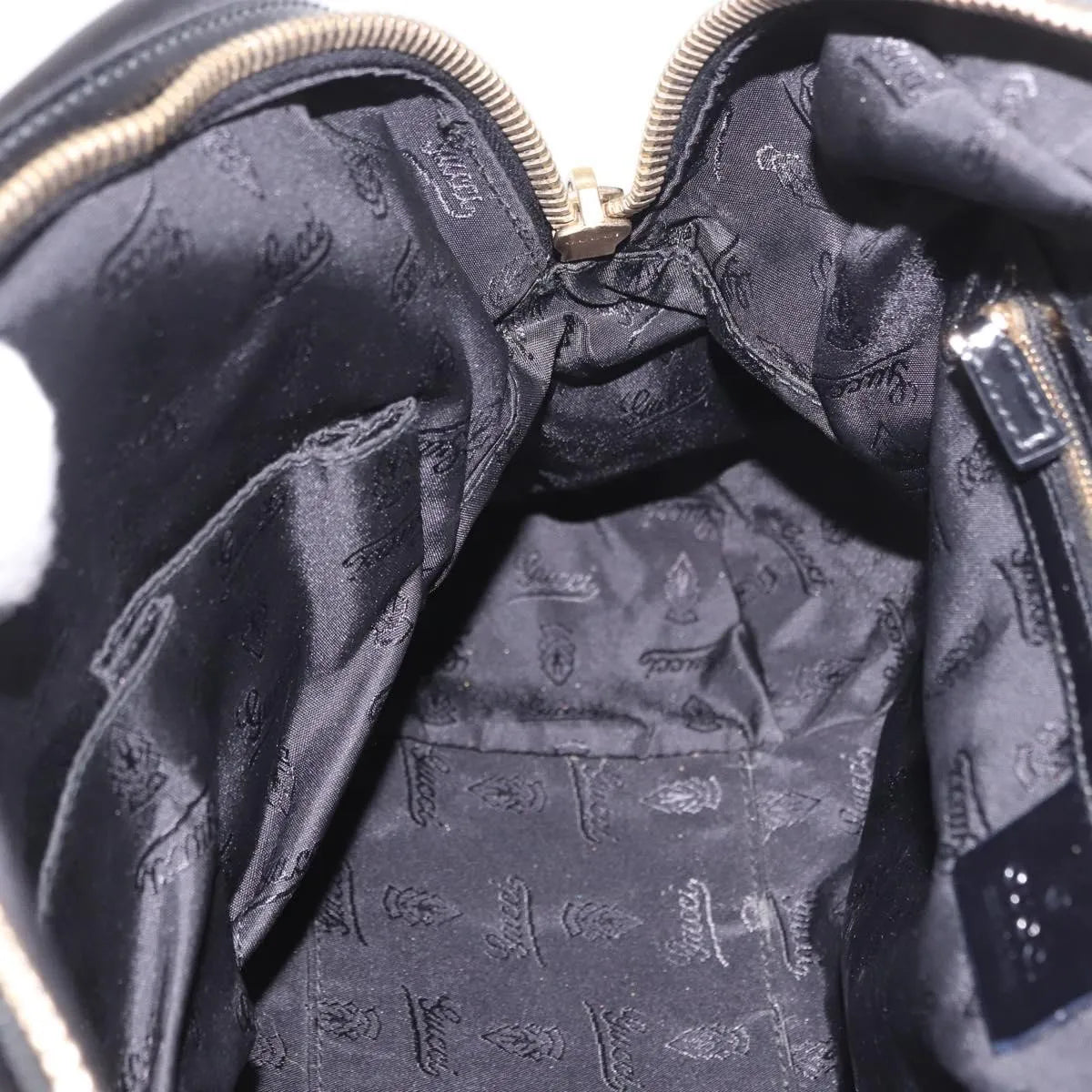 Gucci Pop Bamboo Handle Dialux Coated Canvas, Black, PVC, Handbag
