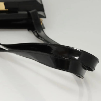 Salvatore Ferragamo Vala Patent Leather, Black, Patent Leather, Shoulder Bag
