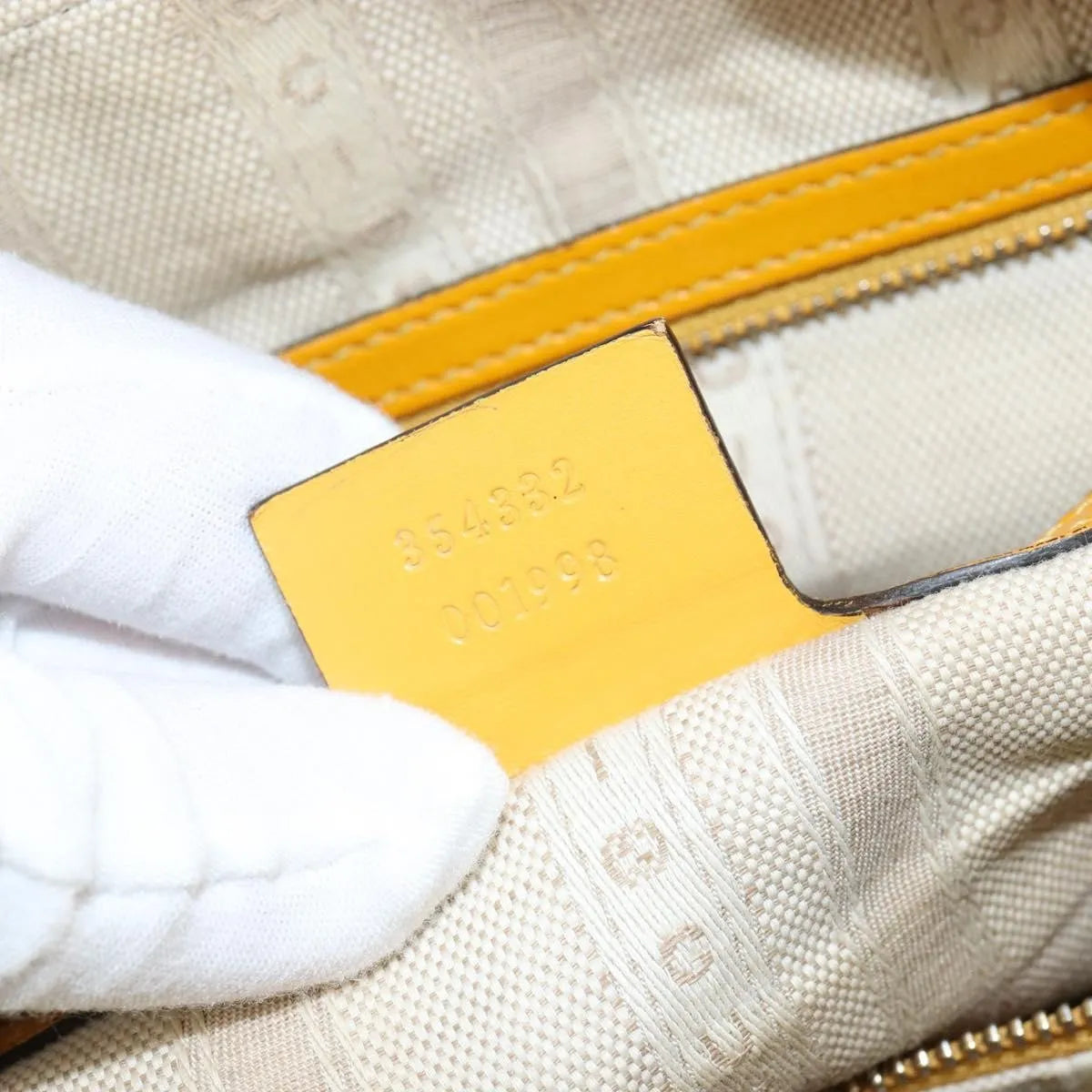 Gucci Bright Top Handle Diamante Leather, Yellow, Leather, Handbag
