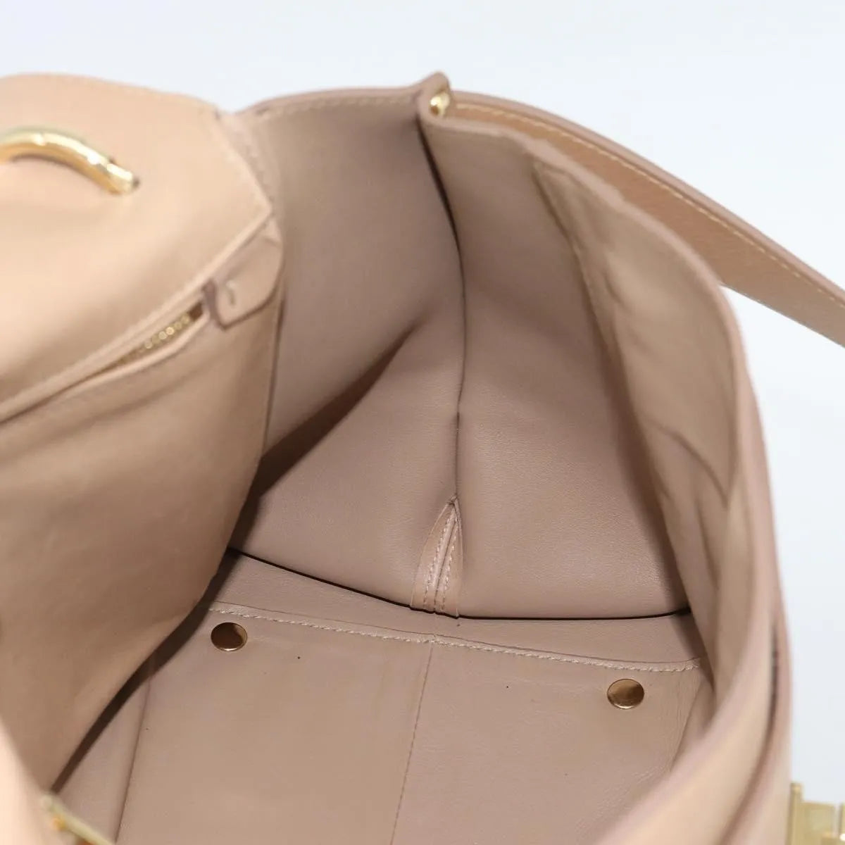 Salvatore Ferragamo Sofia Rainbow Saddle Leather, Beige, Leather, Handbag