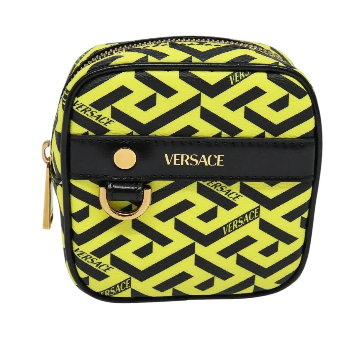 Versace Vintage Clutch Leather, Yellow, PVC, Clutch