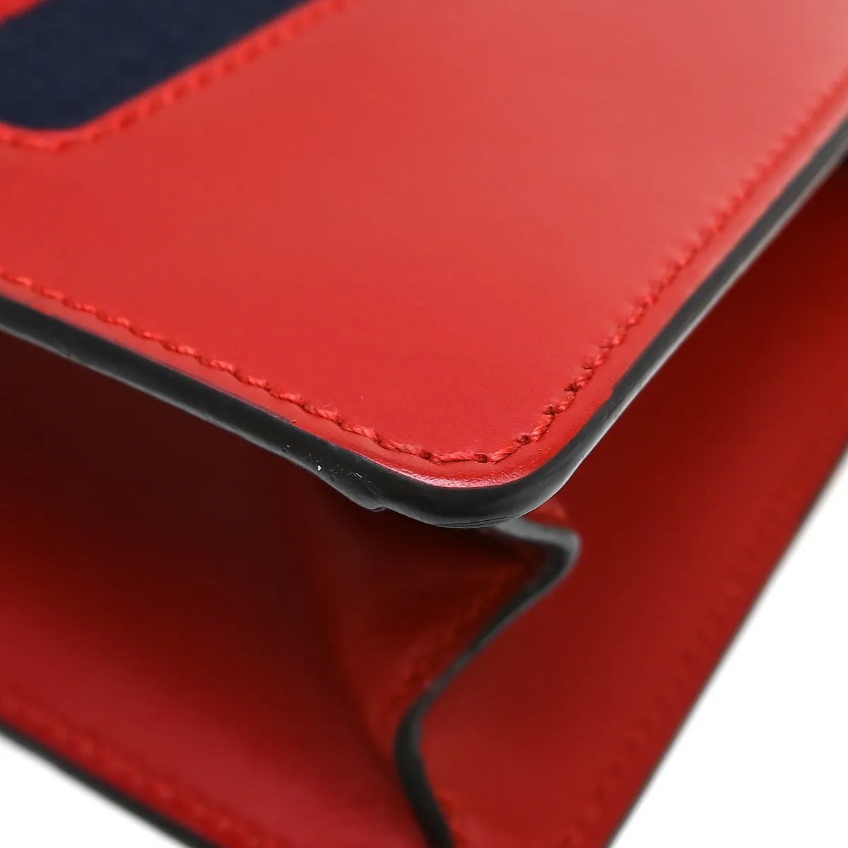 Gucci Sylvie Leather, Red, Leather, Shoulder Bag