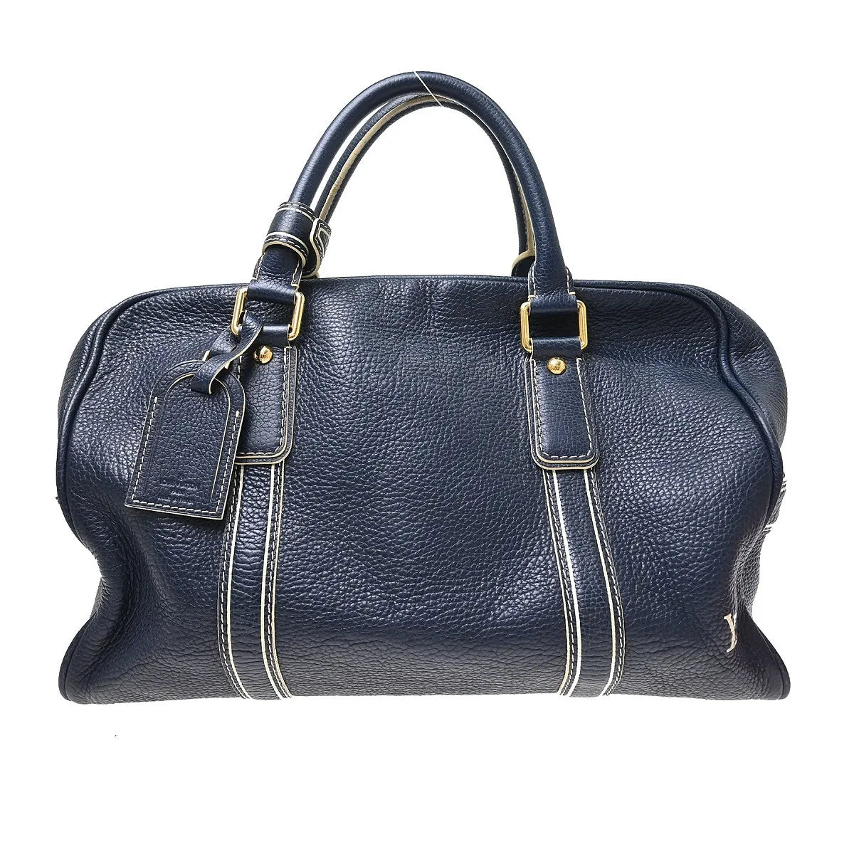 Louis Vuitton Carryall Leather, Blue, Leather, Travel Bag