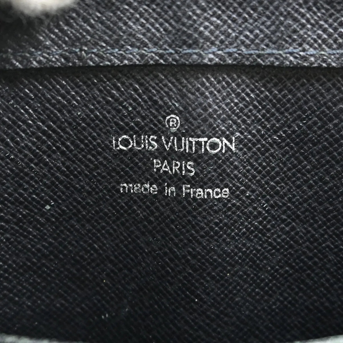 Louis Vuitton Pochette Baikal Clutch Taiga Leather, Black, Leather, Clutch