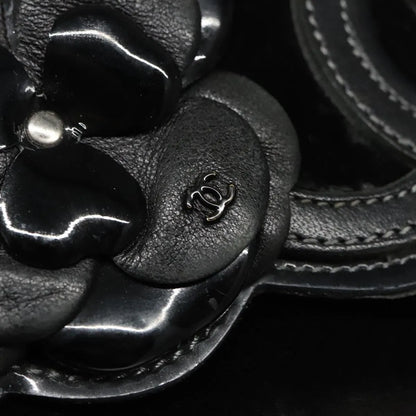 Chanel Camellia No.5 Chain Flap Velvet, Black, Velvet, Shoulder Bag