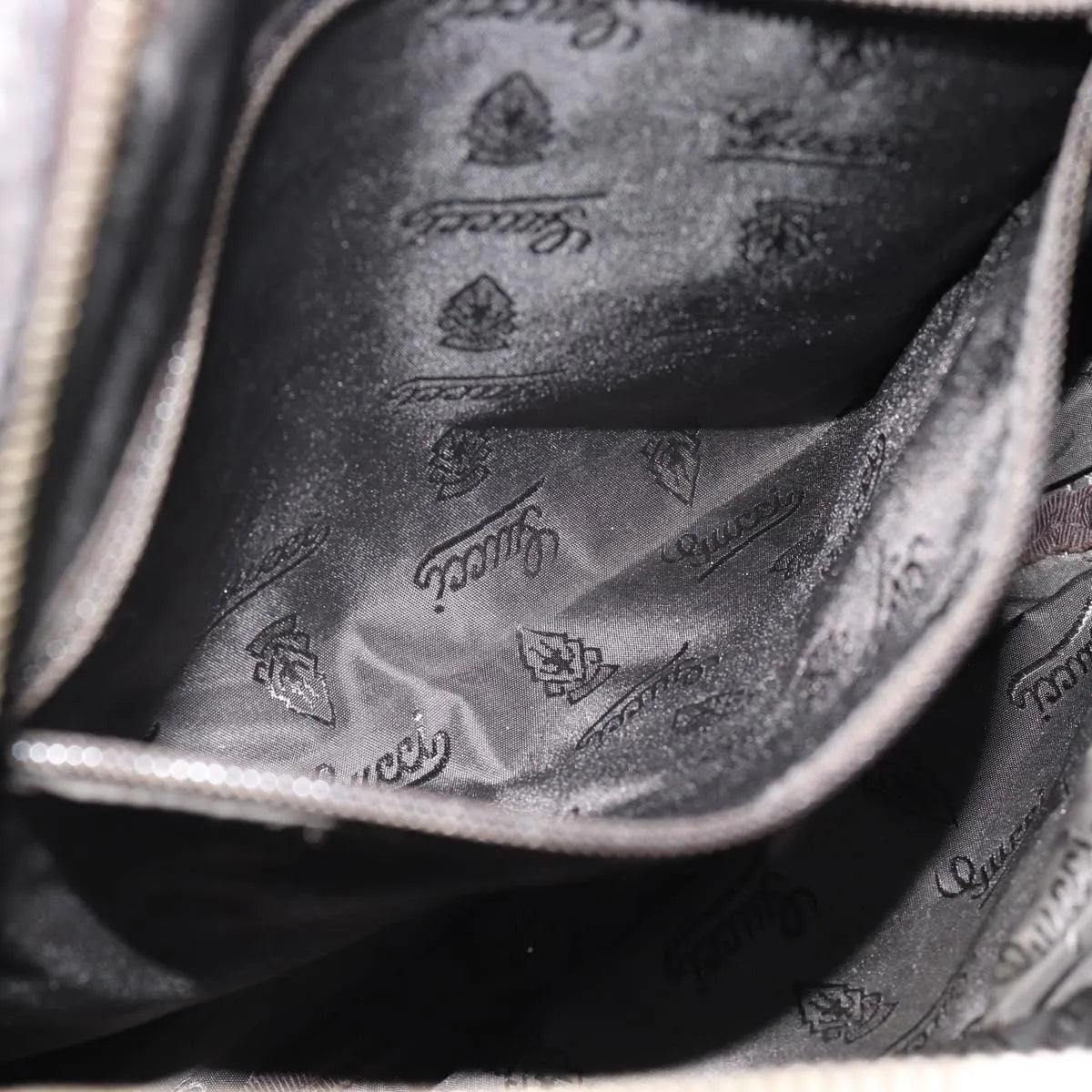 Gucci Front Zip Messenger Guccissima Leather, Black, Leather, Shoulder Bag