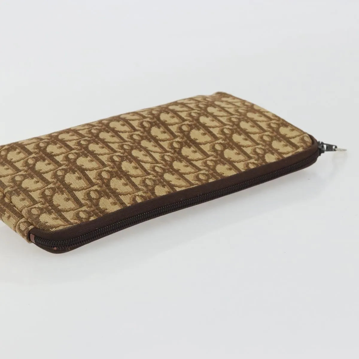 Christian Dior Vintage Trotter Canvas, Brown, Canvas, Clutch