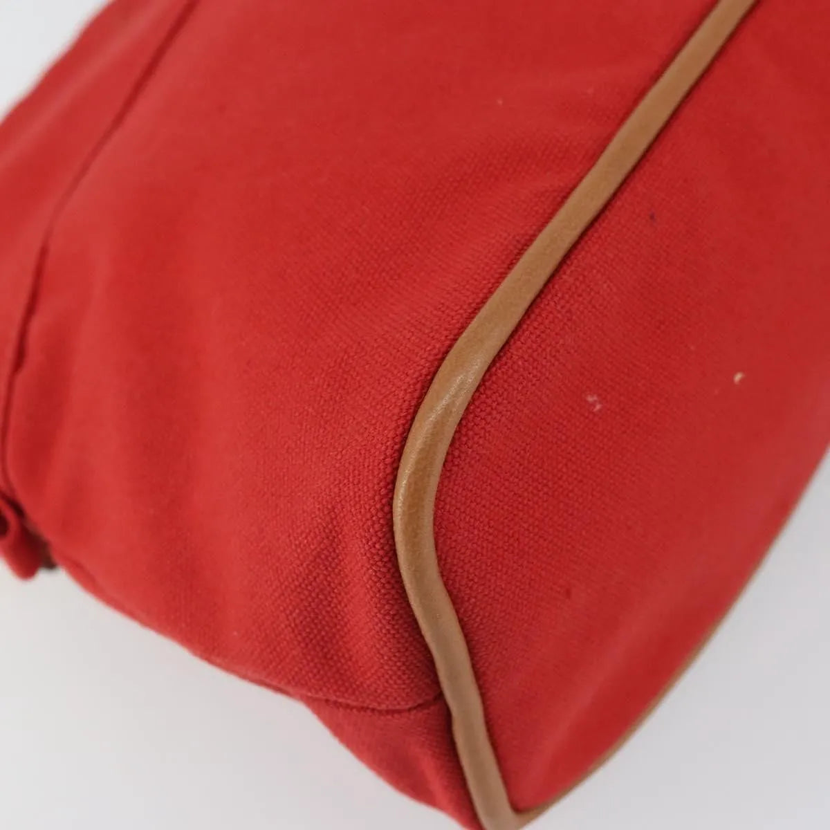 Hermes Bolide Canvas, Red, Canvas, Clutch