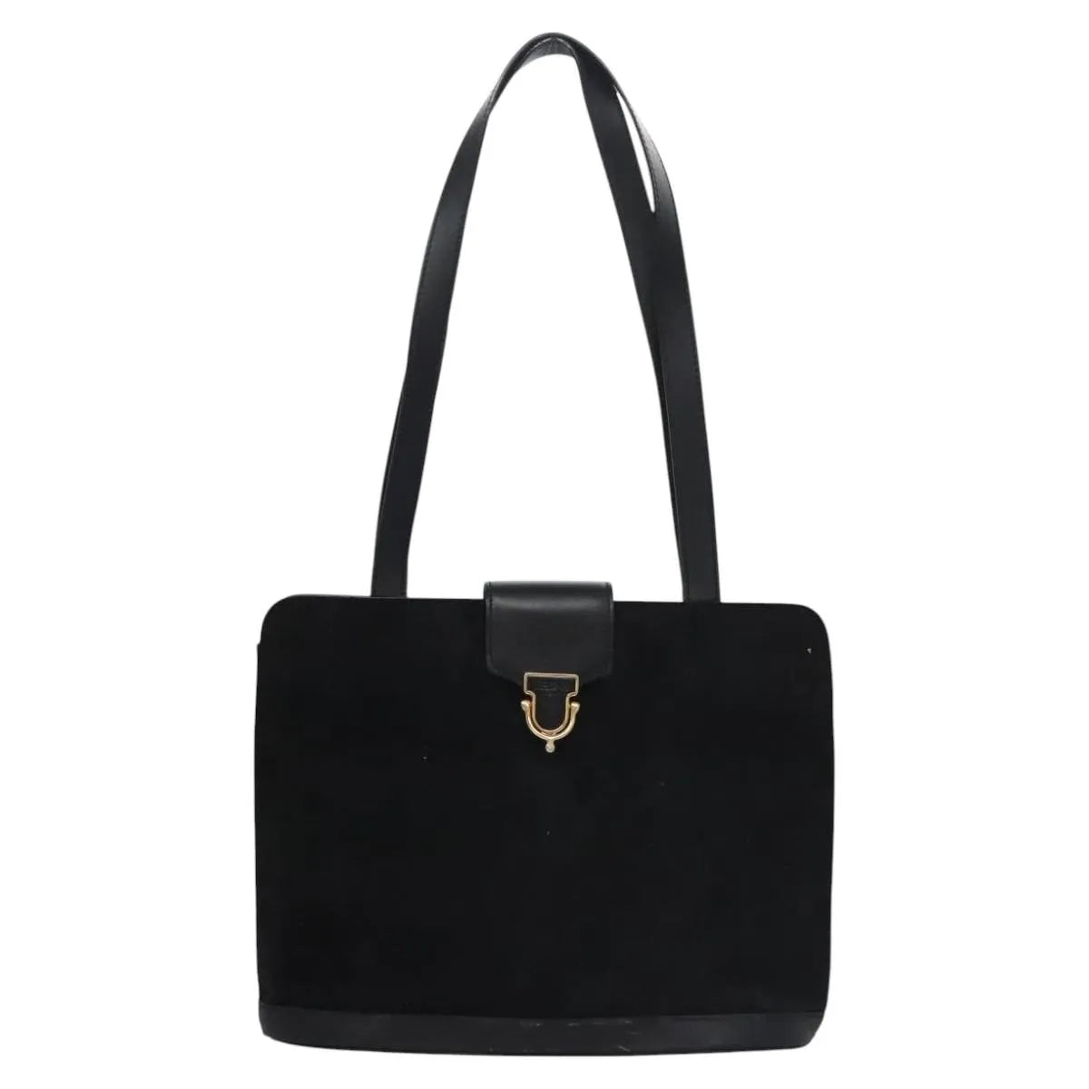 Celine Vintage Suede, Black, Suede, Shoulder Bag