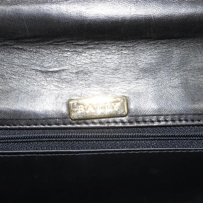 Bally Vintage Quilted Leather, Black, Leather, Handbag