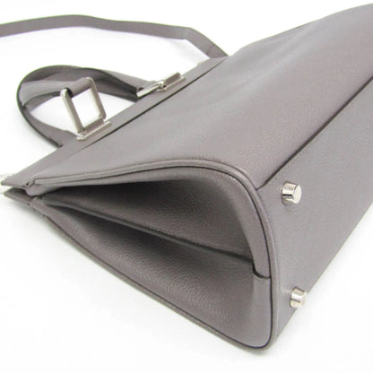 Gucci Zumi Top Handle Leather, Gray, Leather, Handbag