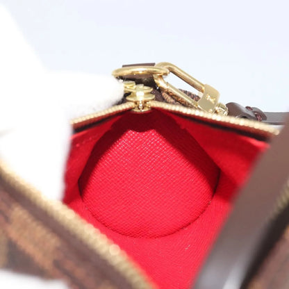 Louis Vuitton Papillon Pochette Damier Ebene, Brown, Canvas, Clutch