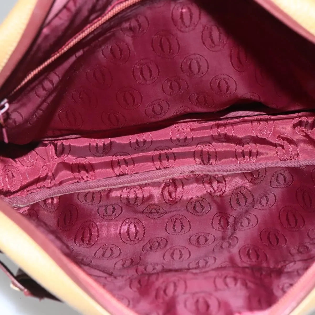 cartier Tasseled Must de Cartier Leather, Beige, Leather, Shoulder Bag