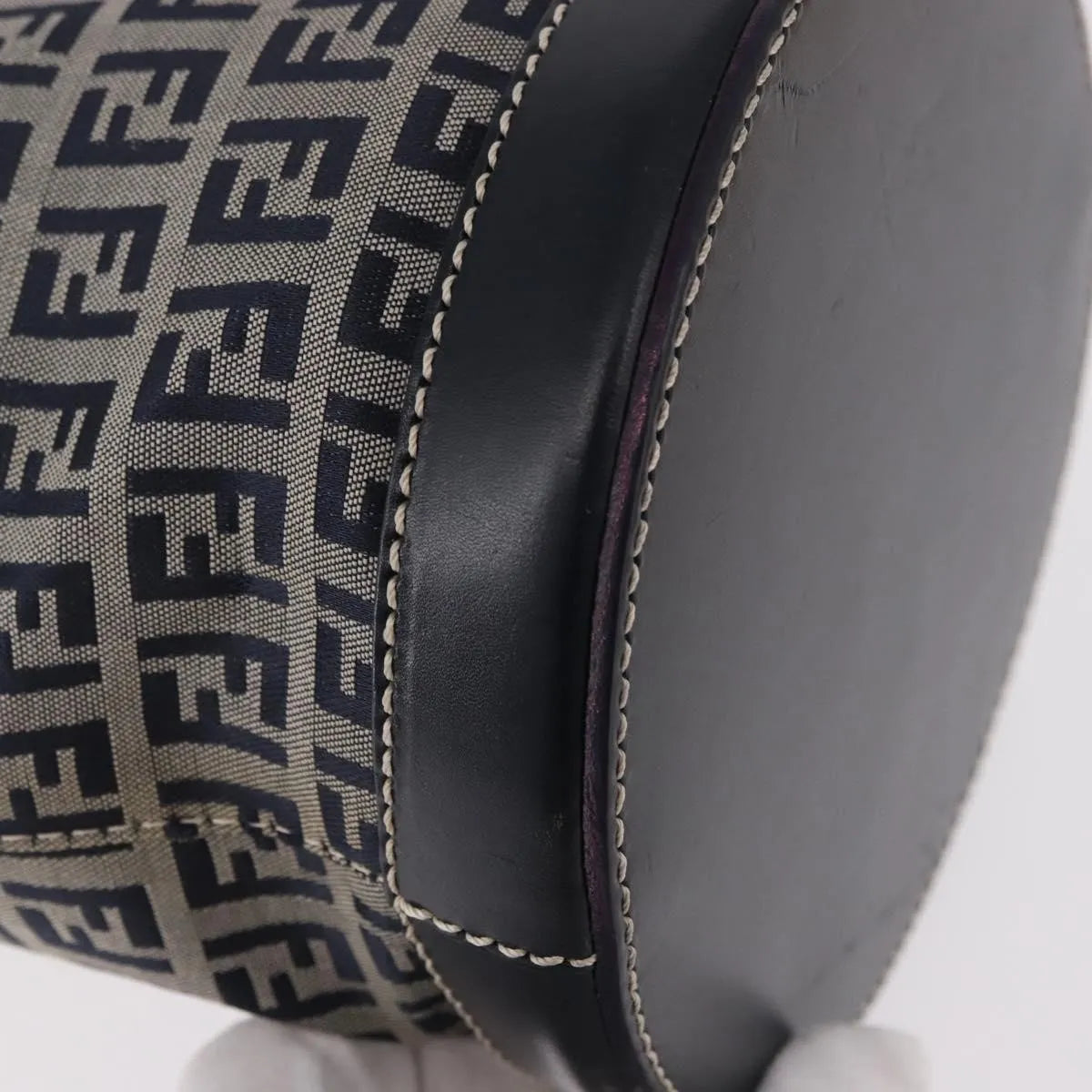 Fendi Zucchino Canvas, Navy, Canvas, Handbag