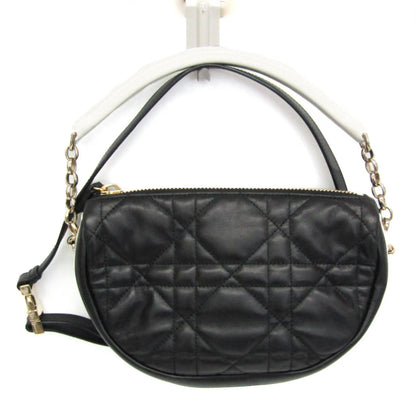 Christian Dior Vibe Hobo Cannage Quilt Lambskin, Black, Leather, Handbag