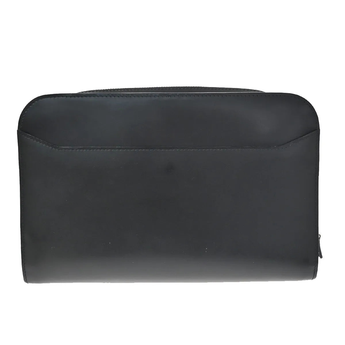 Cartier Pouch with a handle Box Calf, Black, Leather, Clutch