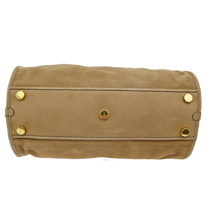 Gucci Twice Satchel Nubuck with Python, Brown, Suede, Handbag