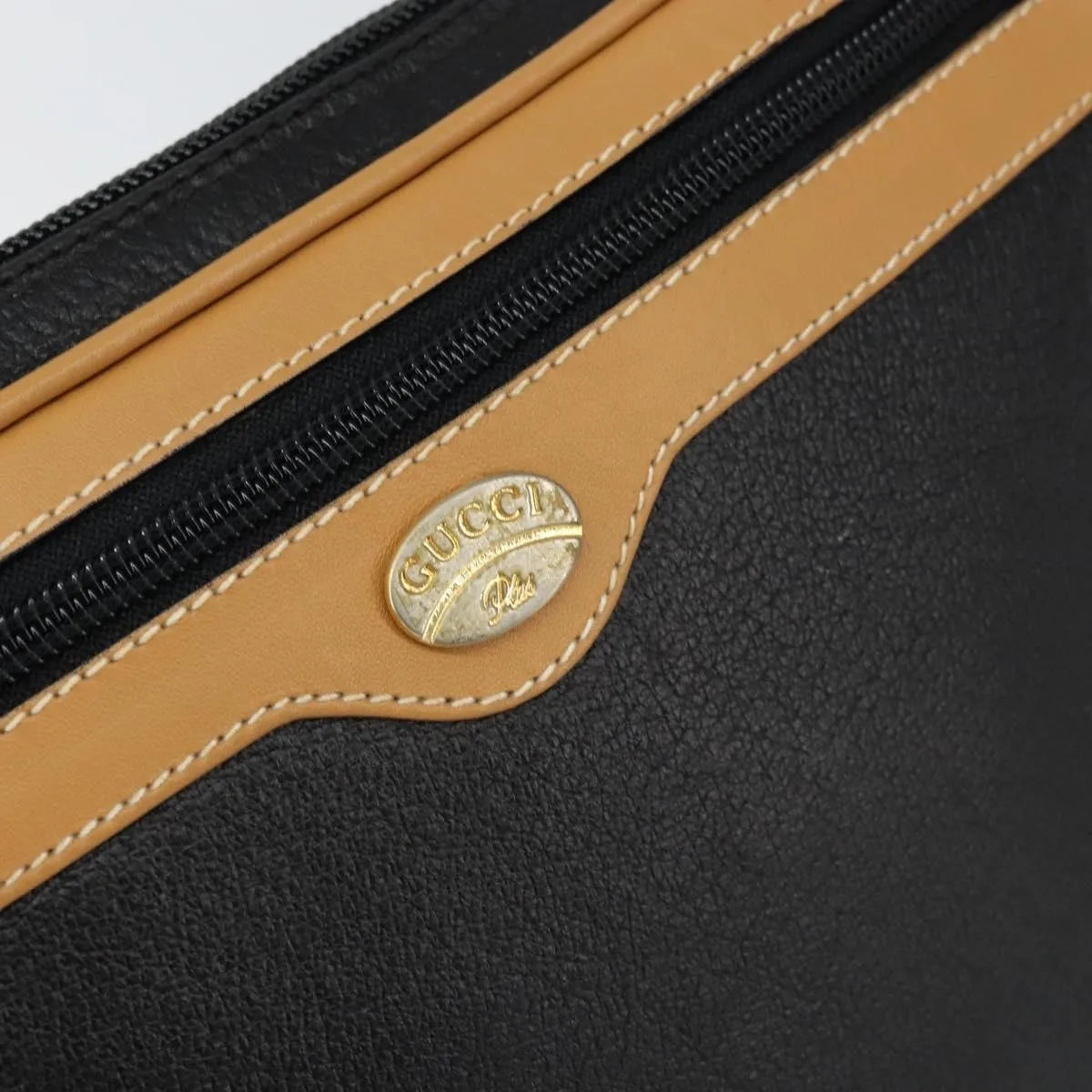 Gucci Vintage clutch Leather, Black, Leather, Clutch