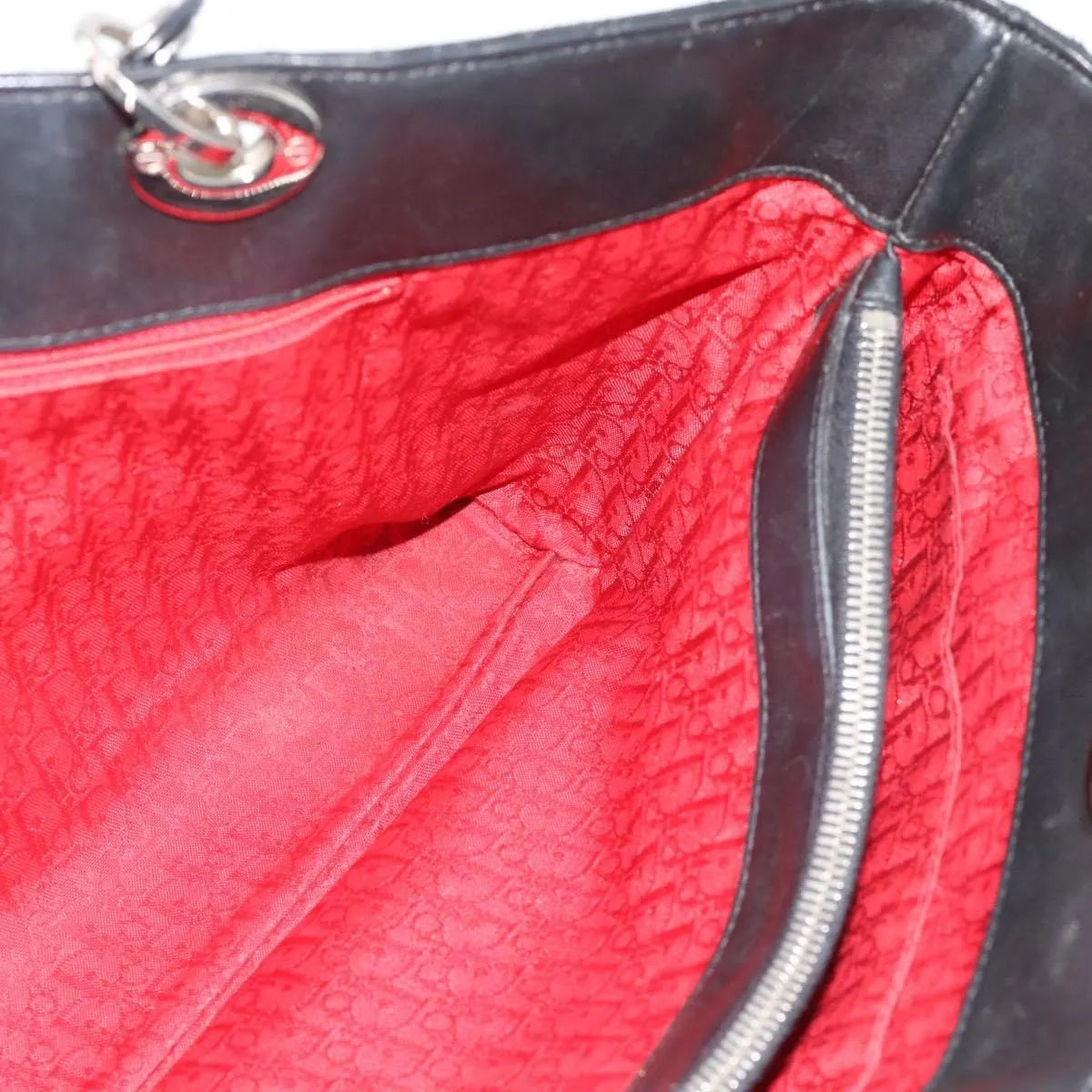 Christian Dior Vintage Lady Dior Tote Cannage Quilt Lambskin, Black, Leather, Tote Bag