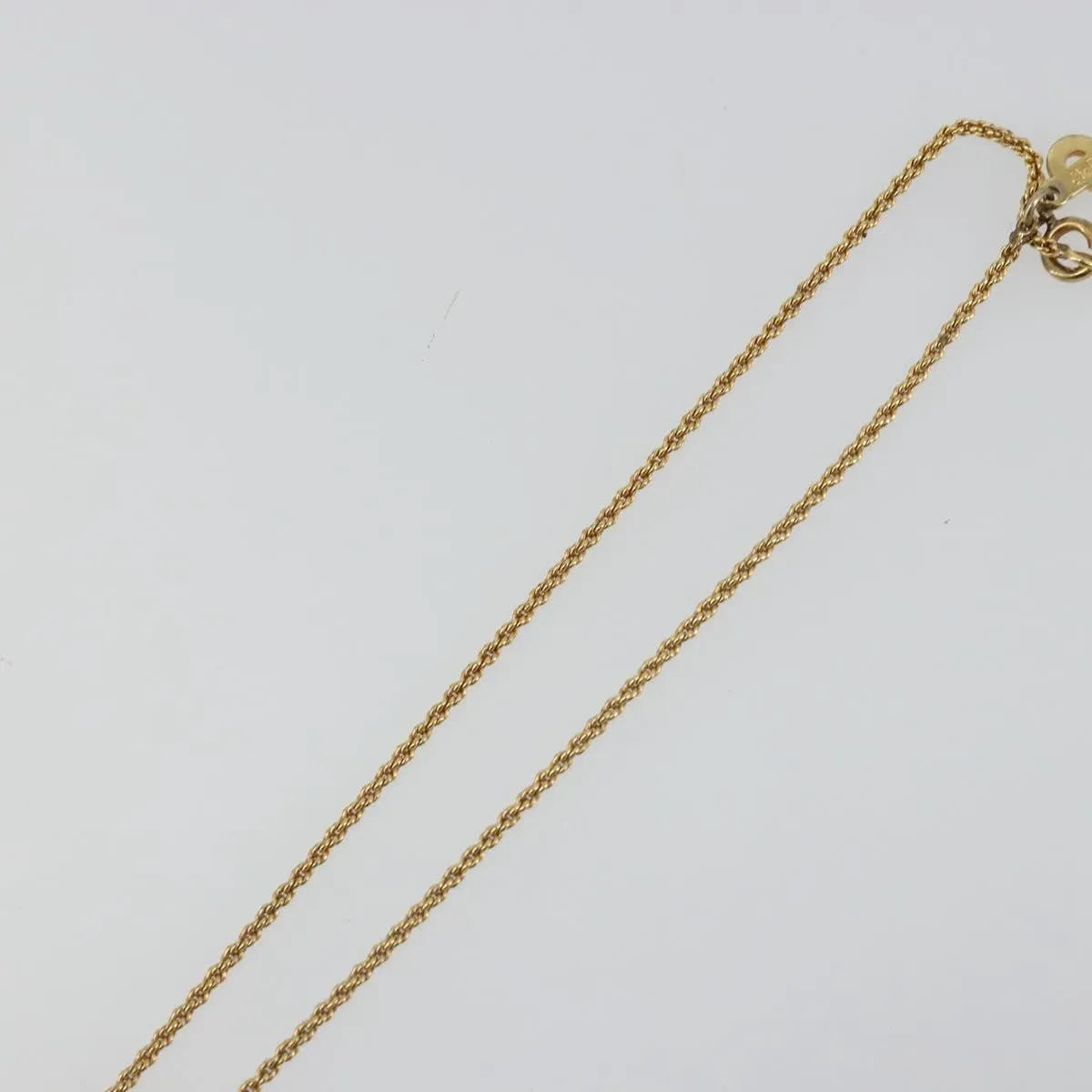 Christian Dior CD Round Pendant Metal, Gold, Metal, Necklace