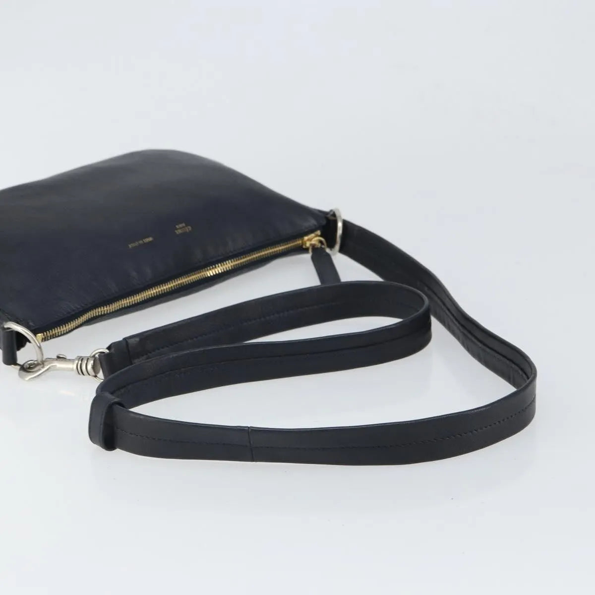 Celine Vintage Leather, Navy, Leather, Shoulder Bag