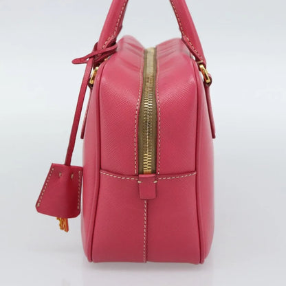 Prada Bauletto Saffiano Leather, Pink, Leather, Handbag