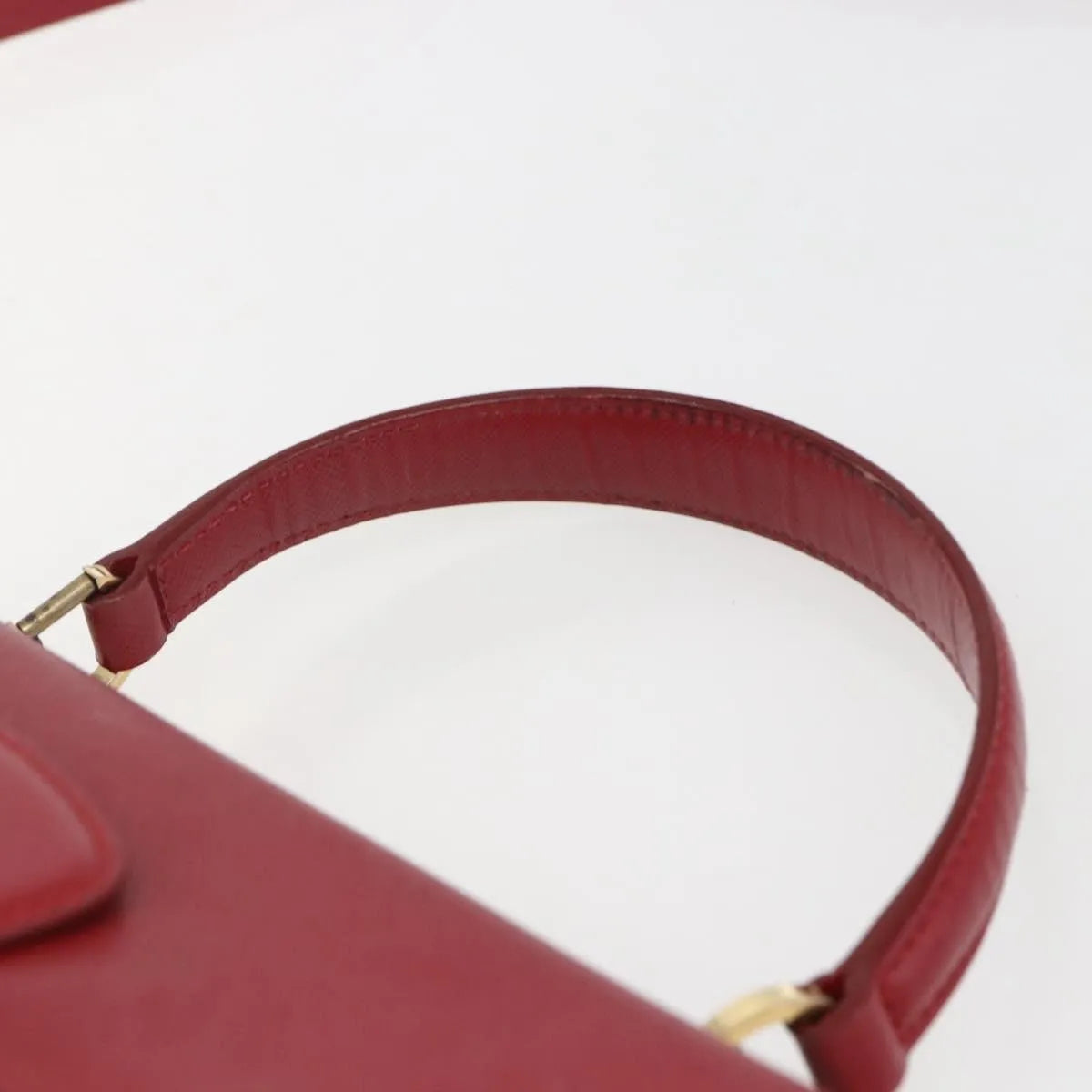 Salvatore Ferragamo Gancini Leather, Red, Leather, Handbag